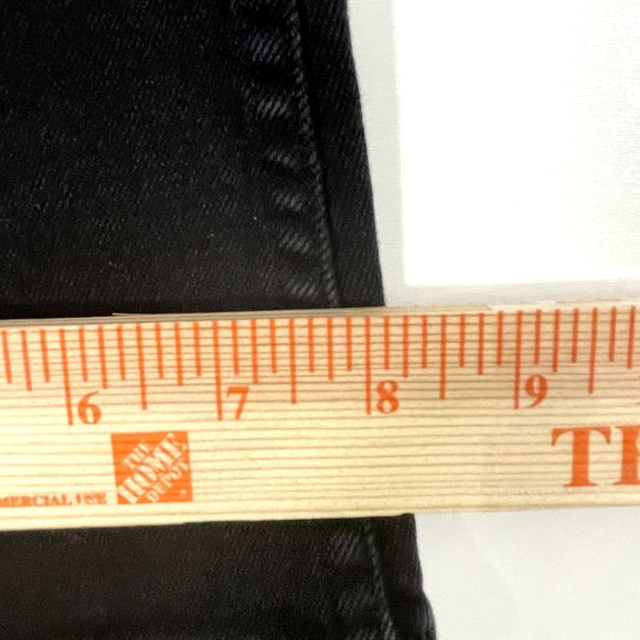 COTTON CITIZEN Black‎ Fly Raw Hem Center Seam Crop Flare Stretch Jeans Size 26 - Picture 13 of 16